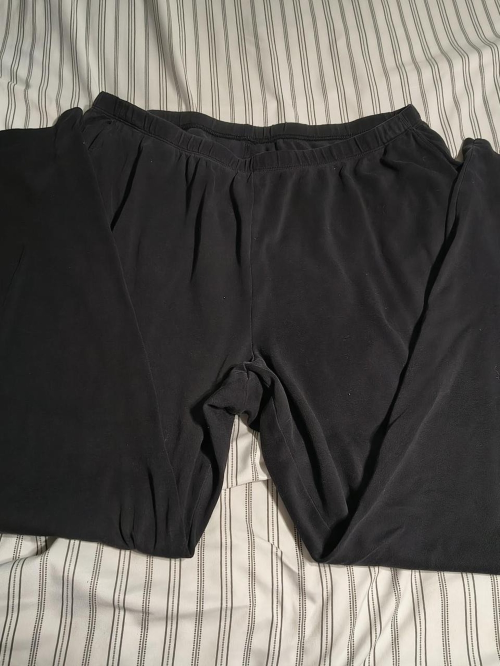 Black Elastic Waist Lounge Pants